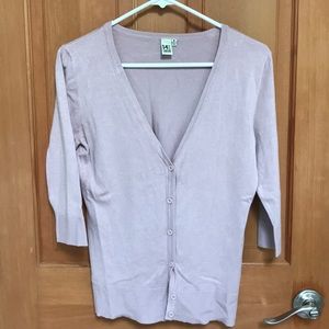 Lilac v-neck button-up cardigan